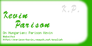 kevin parison business card